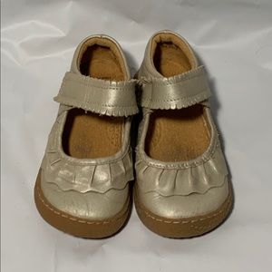 Livie and Luca RUCHE Mary Jane Gold/Champagne